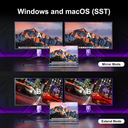 USB C Docking Station Dual HDMI 4K@60Hz, 8-in-1 USB C Hub 2 HDMI, USBC 3.0, 2xUSB-A 3.0, SD/TF, 100W PD, Laptop Docking Station Dual Monitor Compatible with HP, Dell