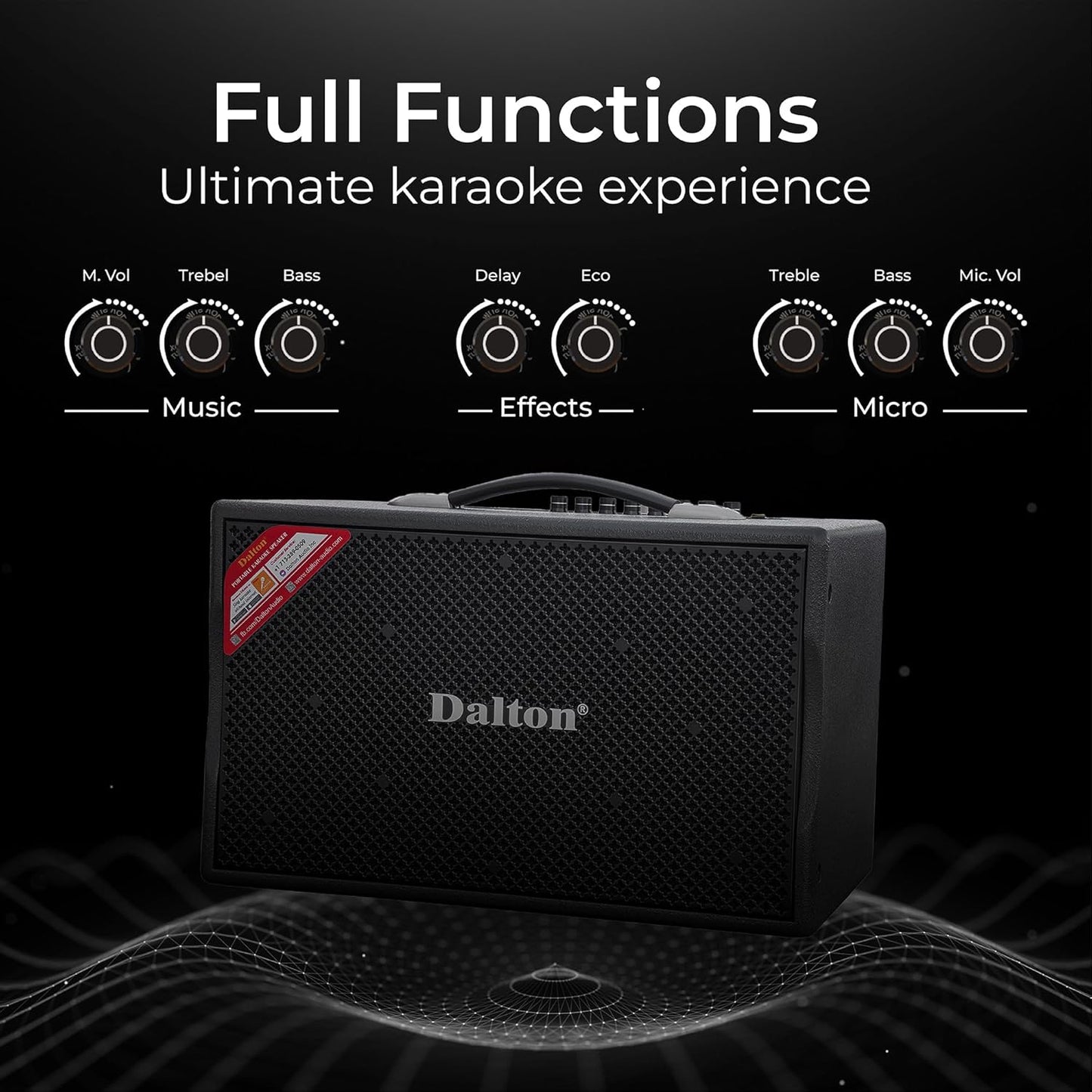 KS8Pro Karaoke Machine for Adults Karaoke Machine with Bluetooth and Wireless Microphone for Adults, Portable Bluetooth Speaker System with 2 Microphones, Loud Speakers for Tv Kareoke and Events Use