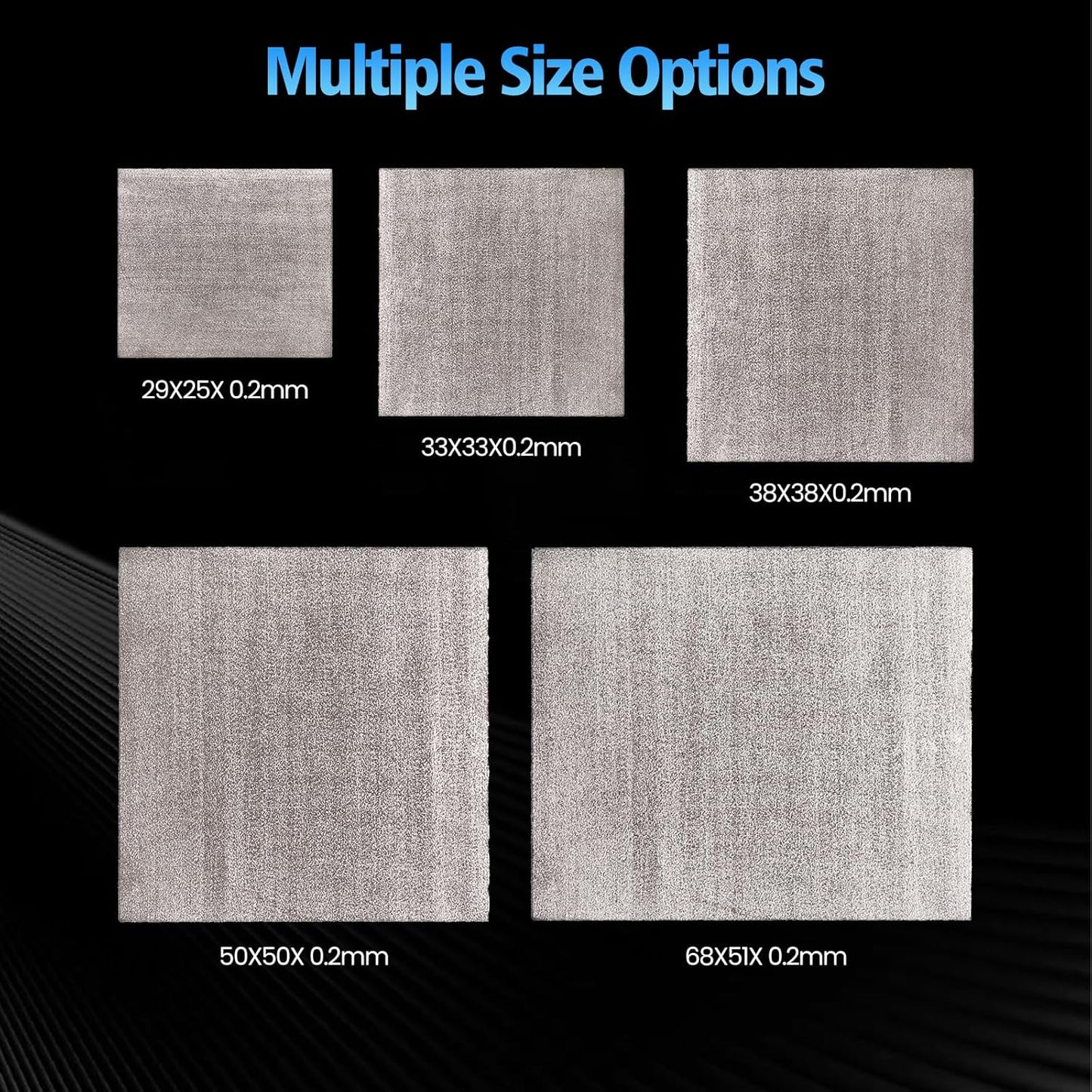 Thermal Pad,50 * 50 * 0.2mm,Graphene Thermal Pads for GPU/CPU/SSD/Electronics - Highly Efficient,Compressible (50 * 50mm)