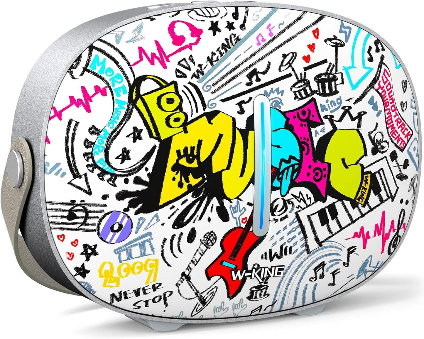 W-KING Portable Loud Speakers Bluetooth Wireless, T8II 96W Peak Powerful Outdoor Party Large Bluetooth Speaker Boombox with 2 Subwoofers, Heavy Bass, Fast Charging, BT5.4, USB Playback, AUX, Lights