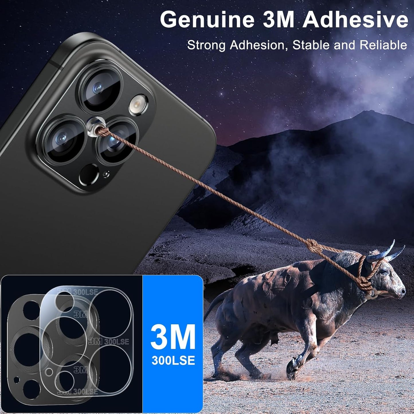 Esanik Upgrade 2 Pack for iPhone 15 Pro/iPhone 15 Pro Max Camera Lens Protector, Aluminum Alloy Metal matte Case Tempered Glass Camera Screen Cover, Scratch Resistant Case Friendly (Black)