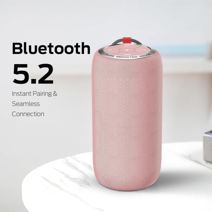 Monster S310 Upgraded Bluetooth Speaker, Portable Speaker, 30W True Wireless Stereo Pairing Deliver Dynamic Sound, IPX6 Waterproof, Bluetooth 5.2 Built-in Mic, 24H, for Family Outdoor Pink