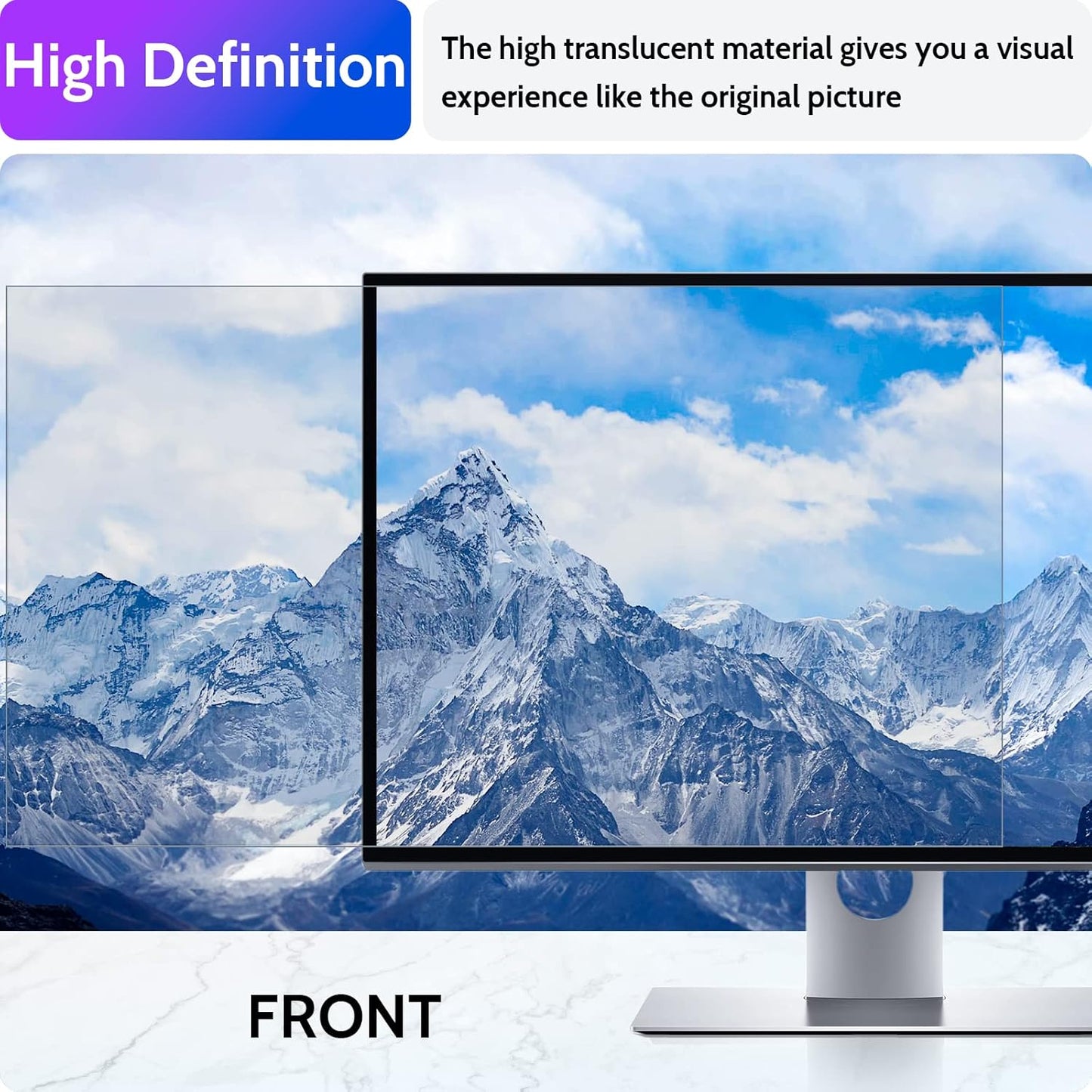 Computer Privacy Screen 27 Inch for 16:9 Widescreen Monitor, Removable 27inch Anti Blue Light Anti Glare Monitor Privacy Filter Shield (23 9/16" x 13 1/4")