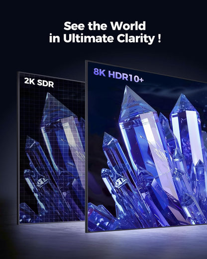 Silkland Short 10K 8K HDMI 2.1 Cable 1.5ft Certified, (Nylon Soft Braid) Ultra High Speed HDMI Cable [8K@60Hz, 4K@240Hz 120Hz] 48Gbps, HDR10, eARC, ARC, HDCP 2.3, Compatible for PS5/Xbox/Roku TV