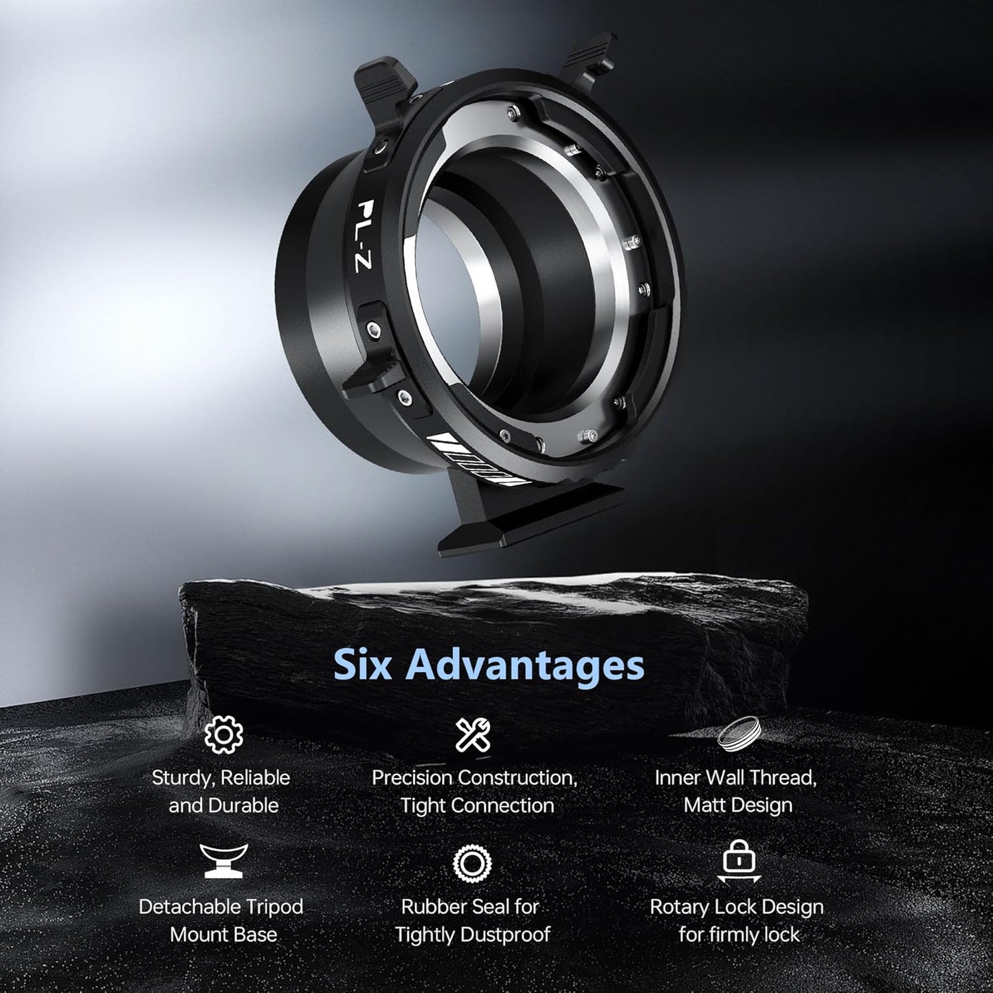VILTROX PL-Z Lens Adapter, Lens Converter Ring Camera Lens Mount Adapter Ring Compatible with PL Lens to to Z Mount Nikon Mirrorless Camera Z5 Z50 Z6 Z6II Z7 Z7II Zfc