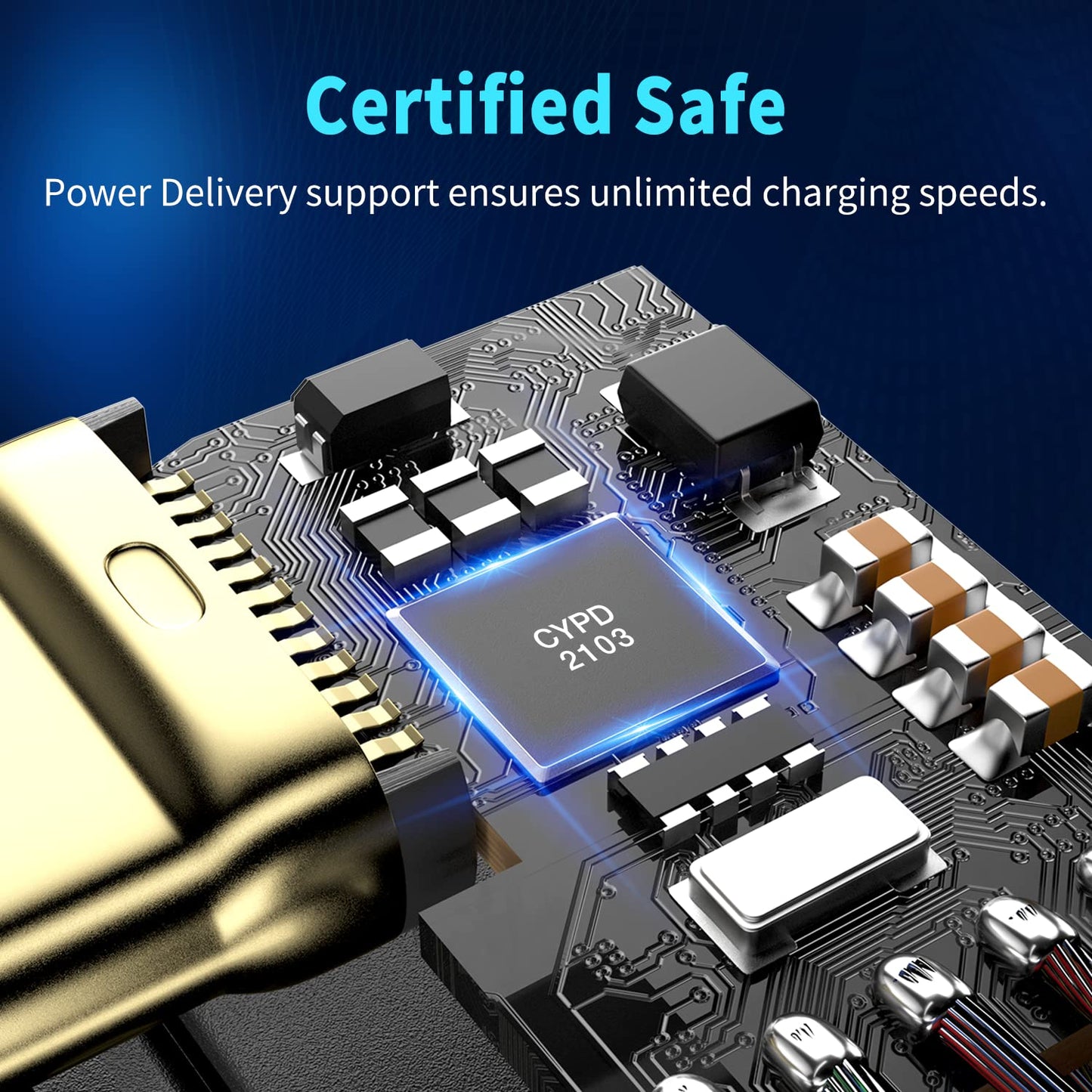 USB4 Cable, with Thunderbolt 4, 240W Charging, 40 Gbps Data, 8K @ 60Hz HDR, USB C to USB C Cable, 90Degree for MacBook,Hub, Dock, M2, M3, Mac SSD (90Degree USB4 40G 240W 2M)