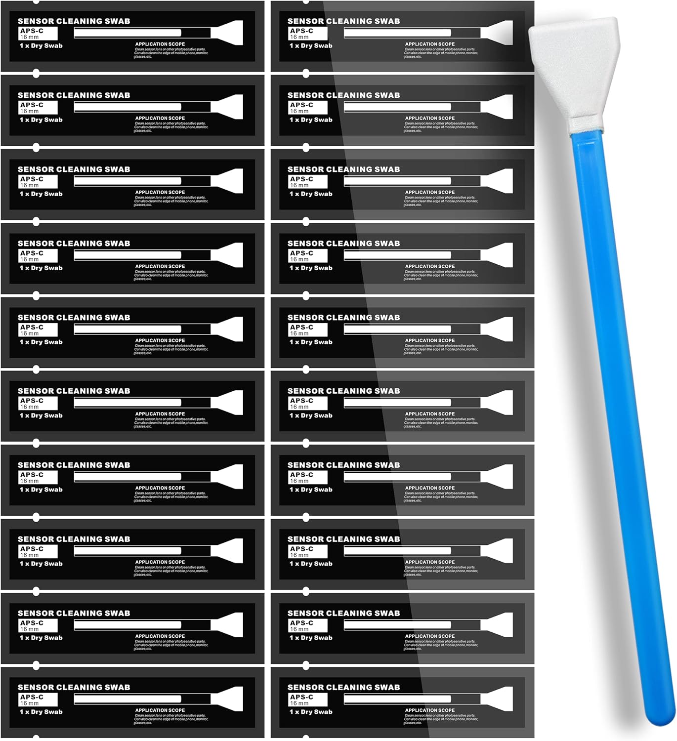 AAWipes Sensor Cleaning Swabs for APS-C Sensors of DDR DSLR or SLR Camera (20 Pack of 16 mm Sensor Cleaning Swabs) (HCS-16)