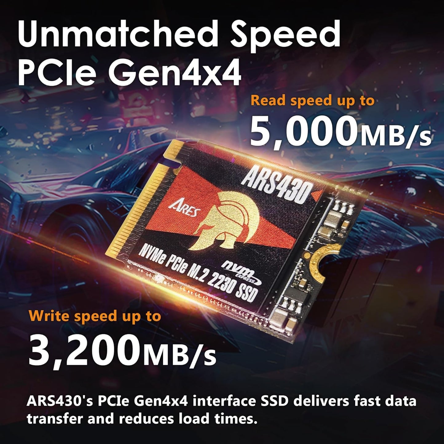 DATO 2TB M.2 2230 SSD, PCIe Gen 4x4 NVMe Internal Solid State Drive with Heatsink, Up to 5000/3200 MB/s, Compatible with Steam Deck, ROG Ally, Surface Pro, Mini PCs, Ultrabook, ARES ARS430