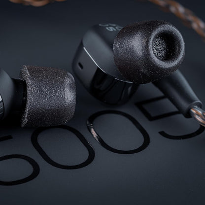 Comply 500 Core Series | Memory Foam Replacement IEM Ear Tips for KZ, Moondrop, FiiO Sennheiser & More | Superior Noise Isolation, Ultimate Comfort, Secure Fit | Black (S/M/L) (3 Pairs)