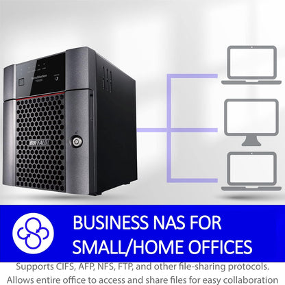 BUFFALO TeraStation Essentials 4-Bay Value-Focused Desktop NAS 24TB (4x6TB) with Hard Drives Included