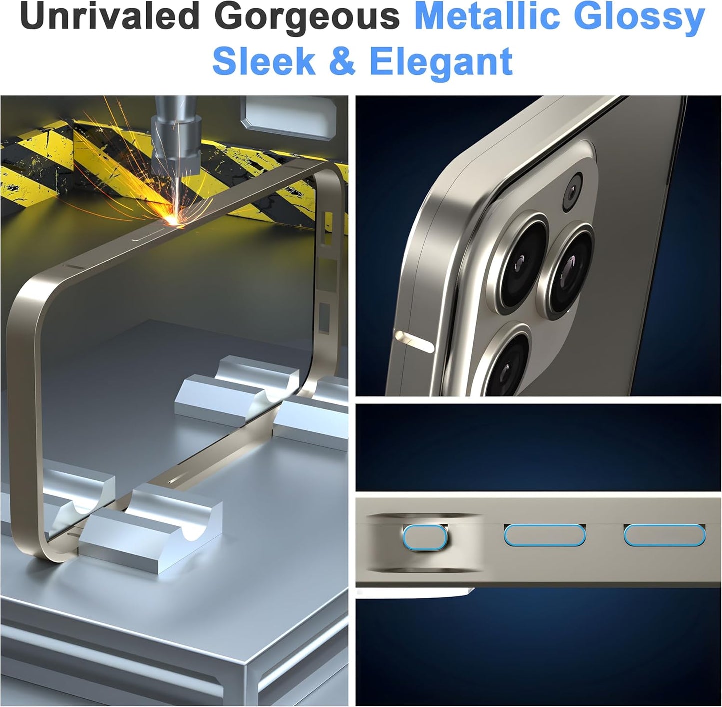 Privacy Magnetic Case for iPhone 16 Plus with Metal Titanium Frame Privacy Screen Protector & Camera Lens Protector, Magnetic Adsorption Double Sided Glass Case Anti Peep Anti Spy Phone Cover