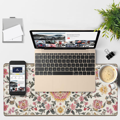 Elegant Carpet Gaming Mouse Pad 3mm Thick Stitched Edge Waterproof Non-Slip Large Computer Keyboard Mouse Mat,Suitable for Office Entertainment Decorative Desk Pad 35.4 x 15.7 Inches