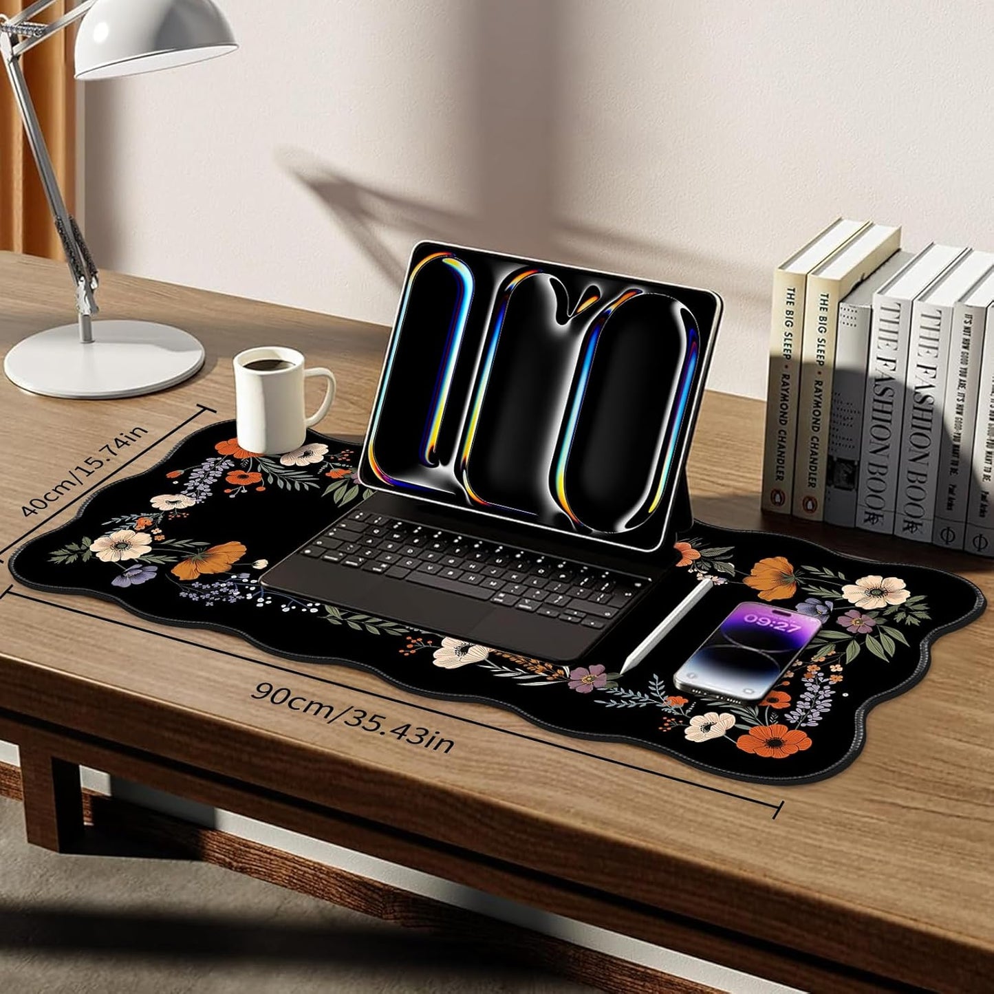 Galdas Gaming Mouse Pad XXL XL Large Long Extended Big Mousepad Non-Slip Rubber Keyboard Mouse Pad with Stitched Edges for Laptop Home Office (35.43x15.75x0.08 Inch)