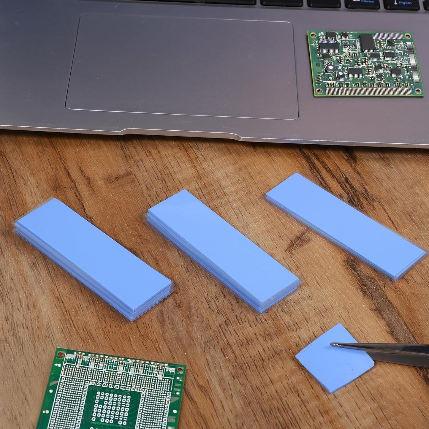 30 Pcs 2.6 * 0.8 Inches Silicone Thermal Pad Reusable CPU Thermal Pad Heat Resistant Conductive Silicone Pads Non Conductive Heat Resistance Cover for Laptop Heatsink CPU GPU LED Cooler