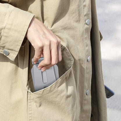 OMOTON Foldable Cell Phone Stand, C4 Portable Aluminum Phone Holder, Adjustable Phone Dock Cradle Compatible with iPhone 16/15/14 Pro Max, Samsung Galaxy, Small Tablets and Other Phones, Grey