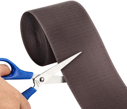 WILLBOND 2 Pack 10 ft x 3 Inch Cable Floor Strip Cable Cover Cords Carpet Protector Management Hook and Loop Tape for Wires on Floor Cords and Prevent a Trip Hazard (Gray)