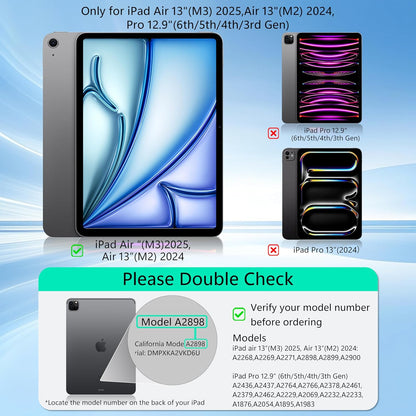 Keyboard Case for iPad Air 13 inch,iPad Pro 12.9 inch (3/4/5/6th Gen),Easy-Set Floating Cantilever Stand Magic Magnetic Backlit - Multi-Touch Trackpad Keyboard Case for iPad (Light Blue)