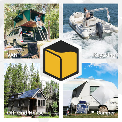 Power Queen 12V 100Ah Group 24 LiFePO4 Lithium Battery with 12V20A Charger, Deep Cycle Battery 100A BMS, Max 1280Wh Energy, Up to 15000 Cycles for RV, Solar, Trolling Motor & Camping