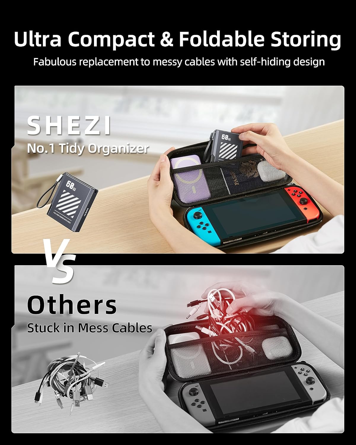 [ Retractable] 4-in-1 Compatible with USB C to Lightning Cable, 60W High-Speed Charging & Fast Data Transfer,CarPlay & Android Auto Support Multi Charger Cord Combo for iPhone/Samsung/iPad,3FT