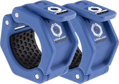 Lock-Jaw Sport Olympic Barbell Collar - Quick Release Barbell Clamp (Blue)