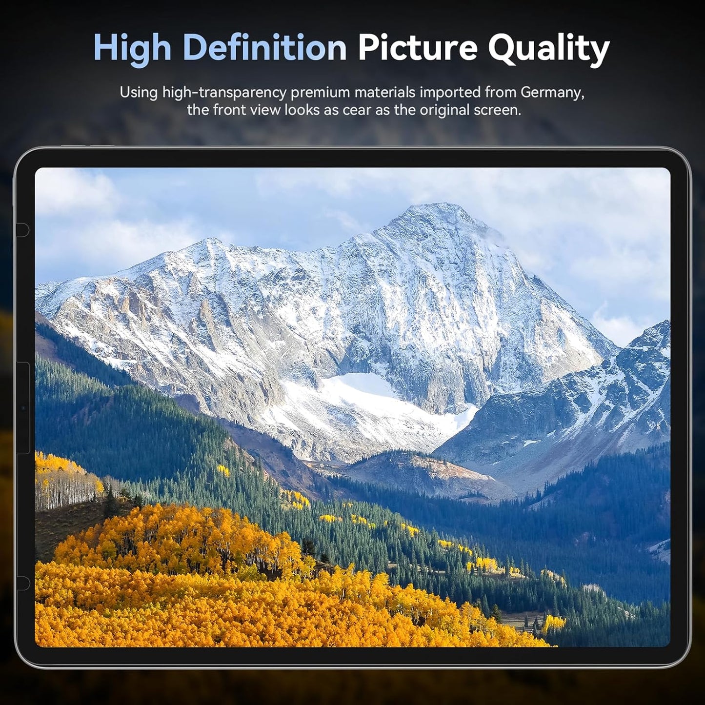 Privacy Screen Protector Compatible with iPad Pro 12.9 Inch 2018 2020 2021 2022, Anti Glare Blue Light Spy Filter Private, High Sensitive Bubble-Free Easy Install Black Security Screen Shield