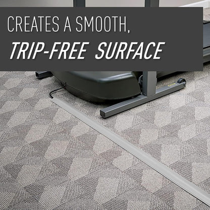 C2G Wiremold Floor Cord Management Kit, Corduct, Cord Protector, Wire Organizer and Hider, Rubber Cable Cover and Concealer, Gray, 5 Feet, CDG-5