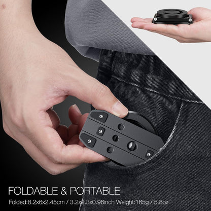 Magnetic Pocket Phone Tripod Foldable Compatible with Magsafe for iPhone 15/14/13/12 Plus Pro Max Series, Mini Cell Phone Tripod Mount Handle Smartphone Desk Stand Travel All in One