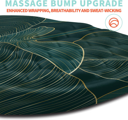 Ergonomic Mouse Pad Wrist Support with Memory Foam Massage Bulge, Carpal Tunnel Pain Relief Mousepad Wrist Rest for Mouse(12x8 inch, Leaves)