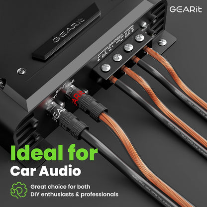 GearIT 14 Gauge 2 x 2.5mm Speaker Wire Cca Cca Cable (30.4 Meters - Black Clear)