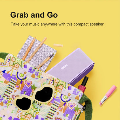 DOSS SoundBox Touch Wireless Bluetooth Speaker with 12W HD Sound and Bass, IPX5 Water-Resistant, 20H Playtime, Handsfree, Portable for Office, Home, Outdoor, Travel-Purple