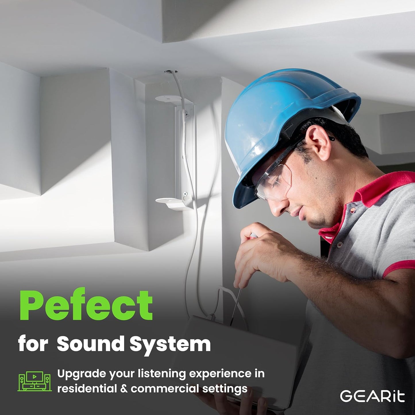 GEARit 14 Gauge Speaker Wire (200 Feet), Black Speaker Cable for Indoor Home Theater or Car Audio, CL2 Rated in-Wall Fire Safety Wire, 2 Conductors, CCA