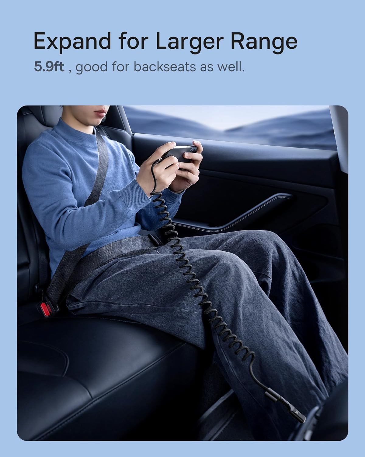 Baseus 100W 5A Fast Charging USB C Car Cable - Compatible with iPhone 15/Pro/Plus/Pro Max, Samsung Galaxy S23 S22 S21, Note 20 10 (3.3ft)