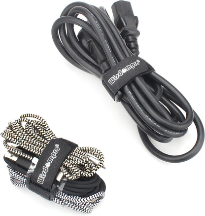 20 Pack 0.8 x 8 Inches Hook and Loop Reusable Fastening Cable Tie Down Straps by Wisdompro - Reusable, Durable Functional Ties to Keep Your Home, Office, Workspace from Tangled Messes of Cords