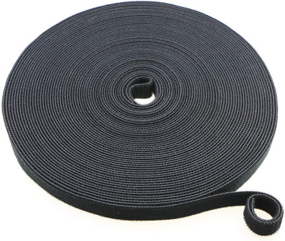 Pasow fastening tape Cable Tie Double Side Nylon Power Wire Management 3/4Inch 1 Roll Hook (25 Yards, Style 1)