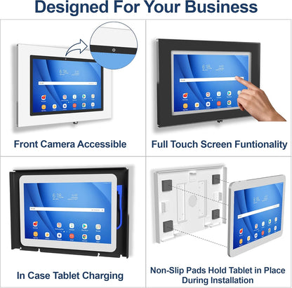 TABcare Locking Anti-Theft Metal Case for Samsung Galaxy TAB Pro 12.2" NotePro 12.2 for Kiosk, POS, Store, Show Display, Time Clock (TAB Pro 12.2, Black)