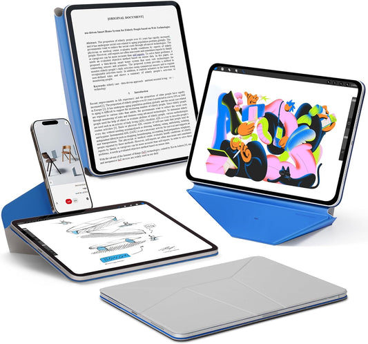 MOFT Dynamic Folio Case for iPad Pro 11- inch (M5 2025 / M4 2024), Silm Magnetic Stand Case with 20+ Viewing Angles, Auto Wake/Sleep, Ultra Thin, Cement x Sapphire