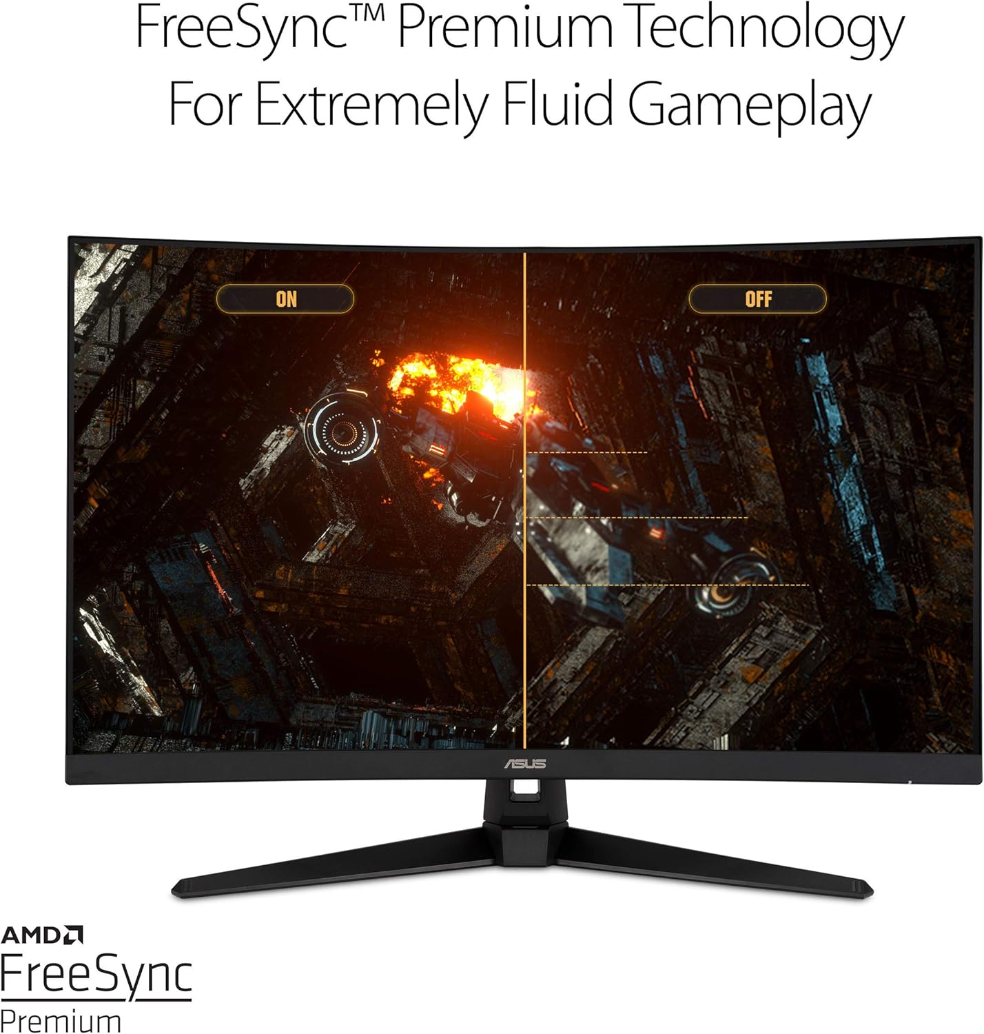 ASUS TUF Gaming 32" 1440P HDR Curved Monitor (VG32VQ1B) - QHD (2560 x 1440), 165Hz (Supports 144Hz), 1ms, Extreme Low Motion Blur, Speaker, FreeSync Premium, VESA Mountable, DisplayPort, HDMI,BLACK