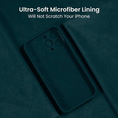 FireNova Designed for iPhone 15 Pro Case, Silicone Upgraded [Camera Protection] Phone Case with [2 Screen Protectors], Soft Anti-Scratch Microfiber Lining Inside, 6.1 inch, Teal