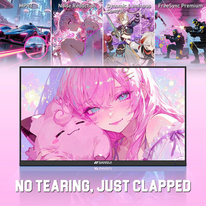 SANSUI 27 Inch WQHD 1440p Gaming Monitor 240hz up to 260hz-Fast IPS 1ms FreeSync Premium 丨DCI-P3 98% 丨sRGB130% 丨HDR10 丨2×DisplayPort 1.4丨2×HDMI2.0 PC Gaming Monitor with Crosshair