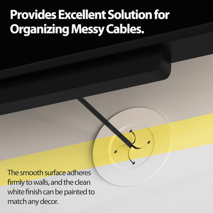 in Wall Cable Management Kit, White Wire Hider to Hide Cords Wall Mounted TV, 3inch Easy Install Cord Covers Kit, Cord Hiding for Wall - 4Pack Suitable for HDMI, TVs, Desks, Audio
