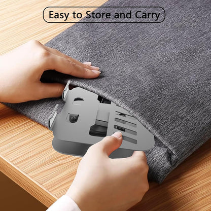 Larger Metal Tablet Stand, Adjustable 360° Rotation Tablet Holder Compatible with 4-16" Tablet Such as iPad Pro, iPad Air, iPad Mini, Tab S10 Ultra, Grey