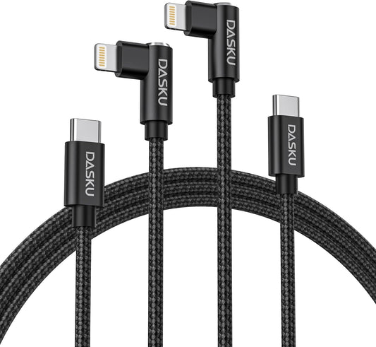 iPhone 14 13 Charger Cable 3FT, 90 Degree USB C to Lightning Cable Fast Nylon Braided Fast Charger Nylon Braided 20W Charging Data Sync Cord Compatible with iPhone 14/13/Pro/12/Max/11/XS/XR/8/Plus