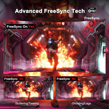 SANSUI 27 Inch Curved Gaming Monitor 180Hz 1ms with Speakers FHD 1080P Computer Monitor FreeSync|1500R|130% sRGB|HDR|Low Blue Light|HDMI DP Ports|VESA Mount|Metal Stand(ES-G27C1 HDMI Cable Incl.)