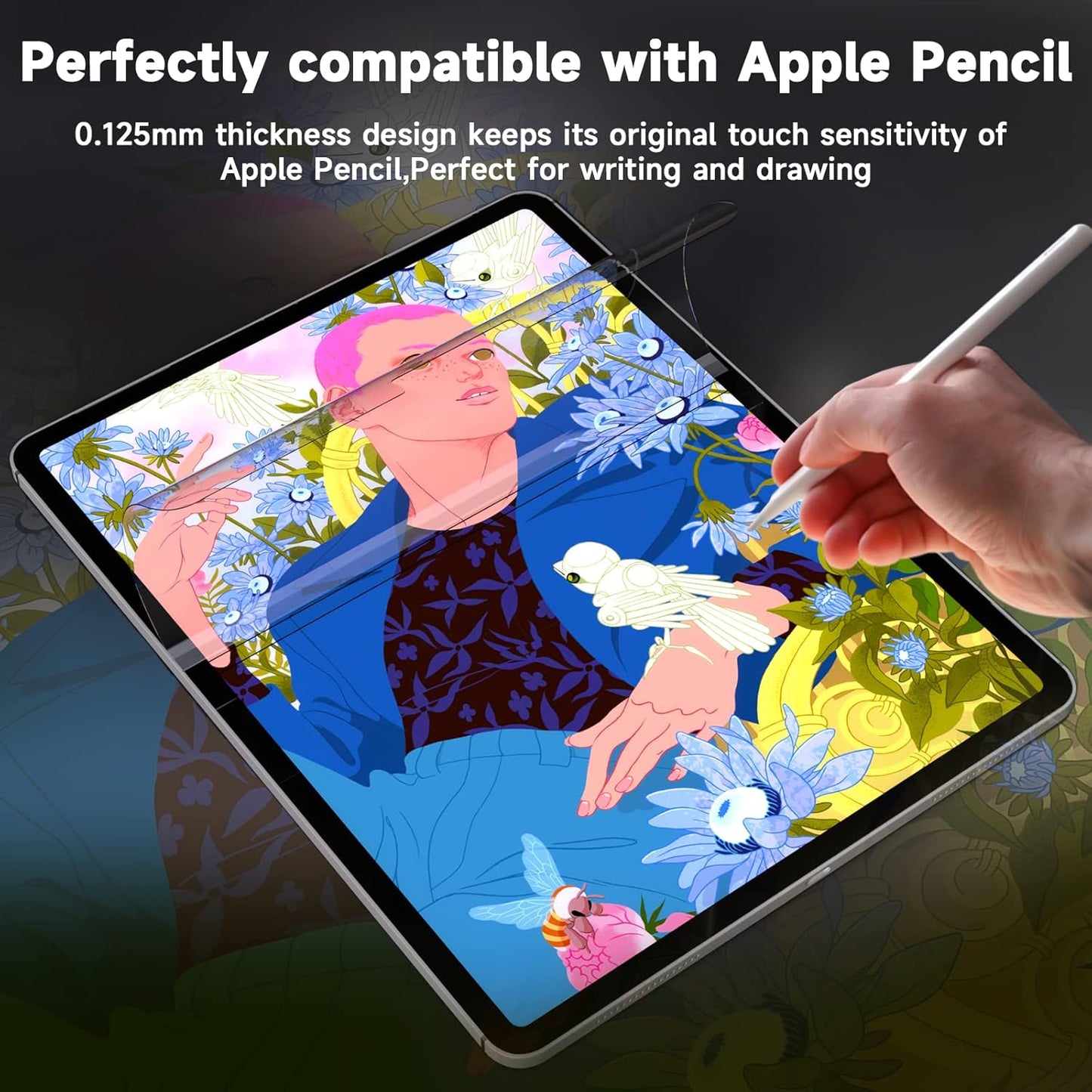 [2 Pack] Anti Blue Light Paper Screen Protector Compatible with iPad Pro 12.9 2022/2021/2020 (6th/5th/4th Generation), Anti Glare Matte iPad Pro 12.9 Screen Protector, Anti Scratch,High Sensitivity,Ultra HD