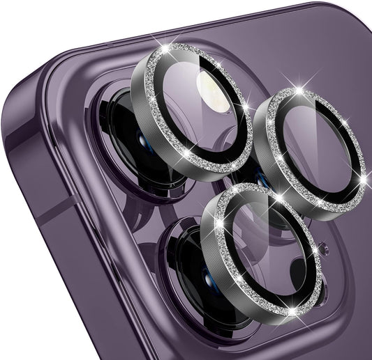 WSKEN for iPhone 14 Pro/iPhone 14 Pro Max Camera Lens Protector,[Night Shooting Mode] HD Tempered Metal Glass Camera Screen Protector Cover Film Accessories, Glitter