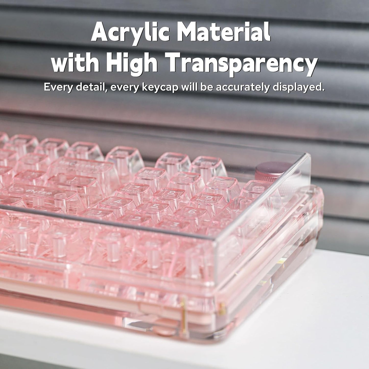 KiiBoom Premium Acrylic Transparent Keyboard Dust Cover, Waterproof, Anti-Dust, Anti-Cat Protector Cover Lid for Mechanical Keyboard (Clear, 15.4'' x 5.3'' x 0.78'')