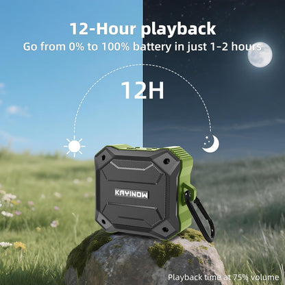 Portable Bluetooth Speaker with IPX7 Waterproofing and Shockproofing, TWS Stereo Pairing and Hands-Free Calling, 12H Playtime, Small Wireless Speaker for Outdoor Scenarios Travel Beach Shower