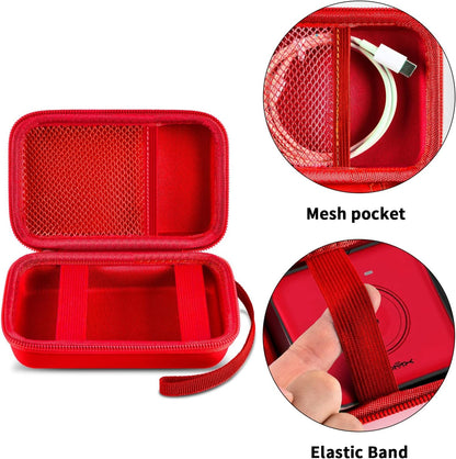 Travel Case for UCOMX for Nano/for Iseyyox/for LISEN/for RTOPS 3 in 1 Wireless Charger, Foldable Magnetic Charging Station Storage Holder Bag for Fast Charge Pad Cable and Adapter, Red-Box Only