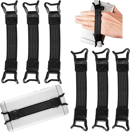Weewooday 6 Pieces Mobile Phone Security Hand Strap Holder Security Hand Grip Phone Accessory for 5.2-7.5 Inch Smartphones