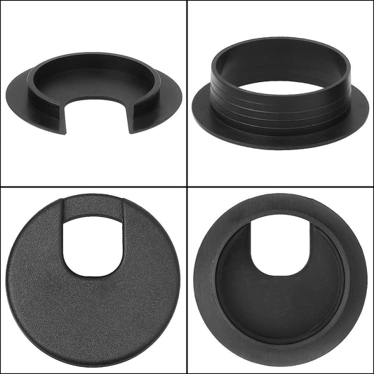 2" White Plastic Desk Grommet, HNBun 20 Pack Cable Wire Grommet Tidy Cable Hole Cover Organizers, Desk Cord Cable Hole Cover Grommet for Hide Office Desk Cords and Cables (50mm Mounting Hole Diameter)